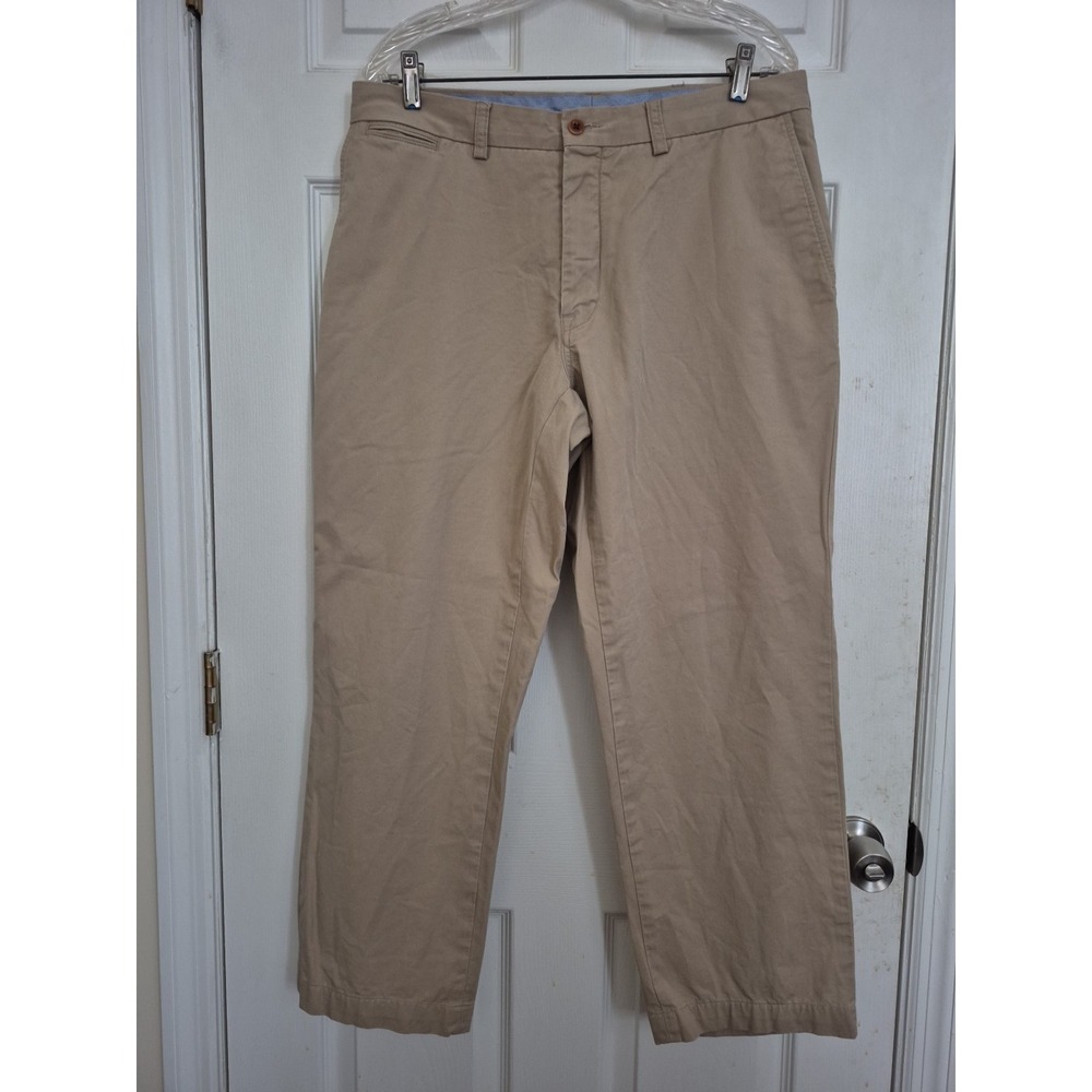 Ralph Lauren Polo Stretch Classic Cotton Pant Size 34 x 28 Chino Khaki Preppy